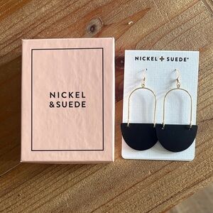Nickel & Suede Black Islas Earrings